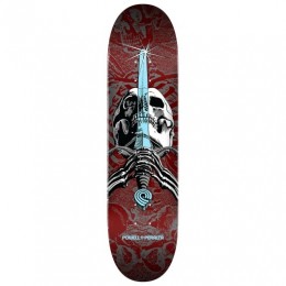 Powell Peralta Skull and Sword Birch 7,5'' burgundy tabla skateboard