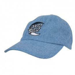 Santa Cruz Dark Moon Dot light blue denim gorra