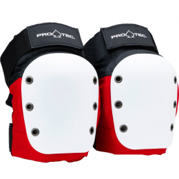 Pro-tec Pads Street Knee pad open back red/white/black rodilleras skateboard