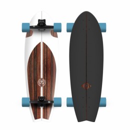 Hydroponic Fish 31.5" Classic 2.0 white brown Surfskate completo