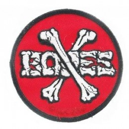 Bones Cross Bones 3,5" red parche