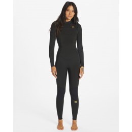 Billabong Synergy Chest Zip 3/2 Wild Black neopreno de mujer