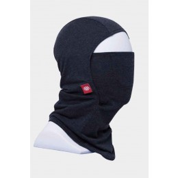 686 Deluxe Hinged merino balaclava black heather capucha