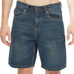 Hydroponic Duster DNM dark used denim bermudas
