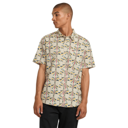 Rvca La Eye Floral light khaki camisa