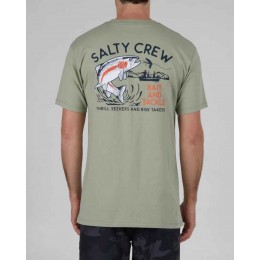 Salty Crew Fly Trap Premium dusty sage camiseta
