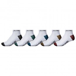 Globe Ingles ankle white 5 pack calcetines