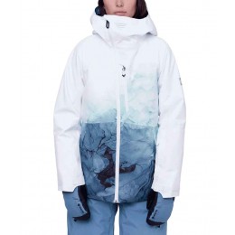 686 Hydra Insulated white orion blue cloud chaqueta de snowboard de mujer