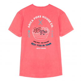 Arica Poke House coral 2023 camiseta