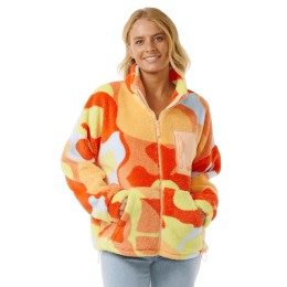 Rip Curl High Tide polar bright red forro polar de mujer