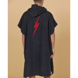 Lightning Bolt black poncho
