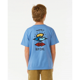 Rip Curl Search Icon blue camiseta de niño