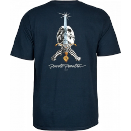 Powell Peralta Skull and Sword navy camiseta