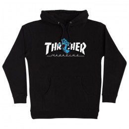 Santa Cruz Thrasher Screaming Logo hood black sudadera