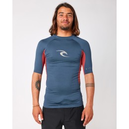 Rip Curl Waves navy marle licra manga corta