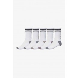 Globe Carter crew 5 pack white calcetines