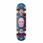 Hydroponic Mexican Skull blue 7.75" skateboard completo