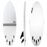 Atlantic Shark 5.10" 32L Resina Epoxy + fibra de vidrio shortboard tabla de surf