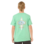 Rip Curl Raw Energy Skull neon green camiseta niño