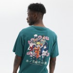 Hydroponic Naruto Group teal green camiseta