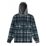 Vissla Hermosa Hooded Overshirt smokey jade sobre-camisa