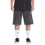 Volcom Labored Denim light acid black bermudas
