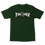 Santa Cruz Thrasher Screaming Logo forest green camiseta