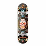Hydroponic Mexican Skull black 8.125" skateboard completo