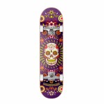 Hydroponic Mexican Skull purple 8.125" skateboard completo