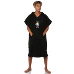 Rip Curl Wet us hooded towel washed black poncho