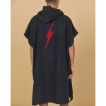 Lightning Bolt black poncho