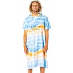 Rip Curl Mix up print hooded towel blue white poncho
