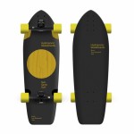 Hydroponic Square 31,5" lunar black yellow Surfskate completo