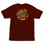 Santa Cruz Thrasher Flame Dot burgundy camiseta