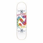 Hydroponic Tie Dye white 8" skateboard completo