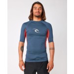 Rip Curl Waves navy marle licra manga corta