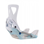 Burton women's STEP ON white graphic Fijaciones de snowboard de mujer