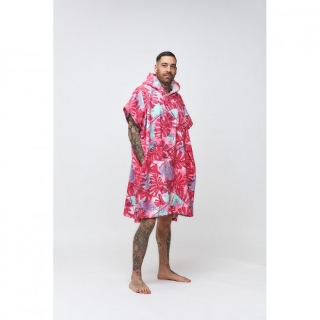 After Essentials Big Leaves pink 2022 poncho