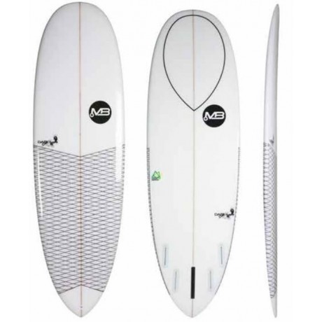 Manual Dark Crab Epoxy Clear Resin 6.10" white tabla de surf