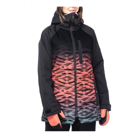 686 Dream insulated black ikat fade 2023 chaqueta de snowboard de mujer