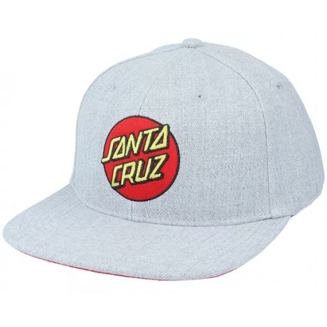 Santa Cruz Classic dot Snapback grey gorra