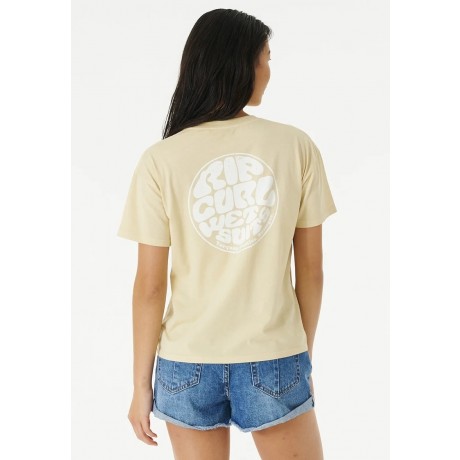 Rip Curl Wettie Icon Relaxed natural 2023 camiseta de mujer