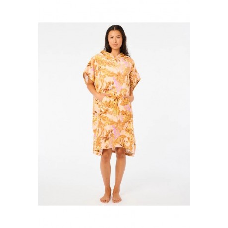 Rip Curl Sunday Swell hooded towel peach poncho de mujer