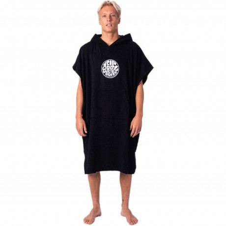 Rip Curl Wet Us Icons hooded towel black poncho