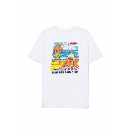 Shark Attack Surfers Paradise white camiseta