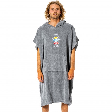 Rip Curl Wet Us Icon hooded towel grey poncho