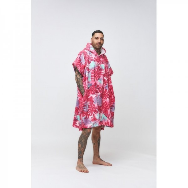After Essentials Big Leaves pink 2022 poncho