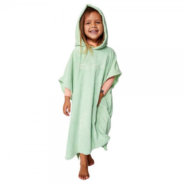 Rip Curl Script hooded towel mini mint poncho de niño