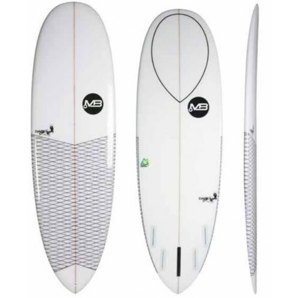 Manual Dark Crab Epoxy Clear Resin 6.10" white tabla de surf