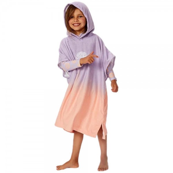 Rip Curl Dip Dye lilac poncho de niño